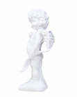 Decorative Whiteoutdoor Resin Statues / Cherubs Resin Garden Sculptures