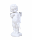 Decorative Whiteoutdoor Resin Statues / Cherubs Resin Garden Sculptures