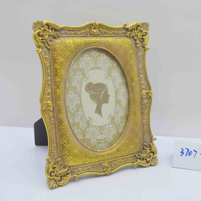 4×6 Inch European Carved Resin Photo Stand with Reinforced Corners - Durable Home Decor mounting photo