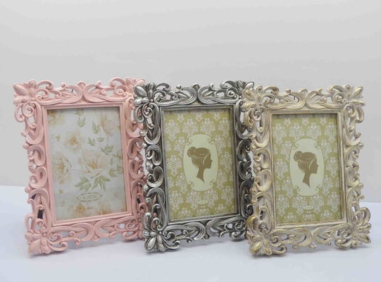 4×6 Inch Handmade Resin Display with Baroque Motifs - Trendy Home Styling Accent small picture frame