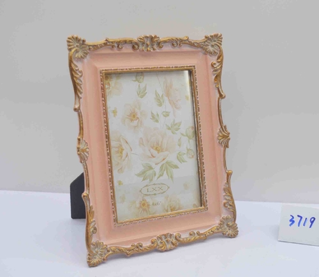 4×6 Inch Hand-polished Resin Frame with Linear Engravings - Modern Living Room