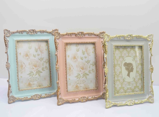 4×6 Inch Hand-polished Resin Frame with Linear Engravings - Modern Living Room